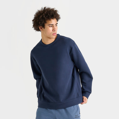 Men's Nike 24.7 ImpossiblySoft Dri-FIT Crewneck Sweatshirt - Obsidian/Dark Obsidian