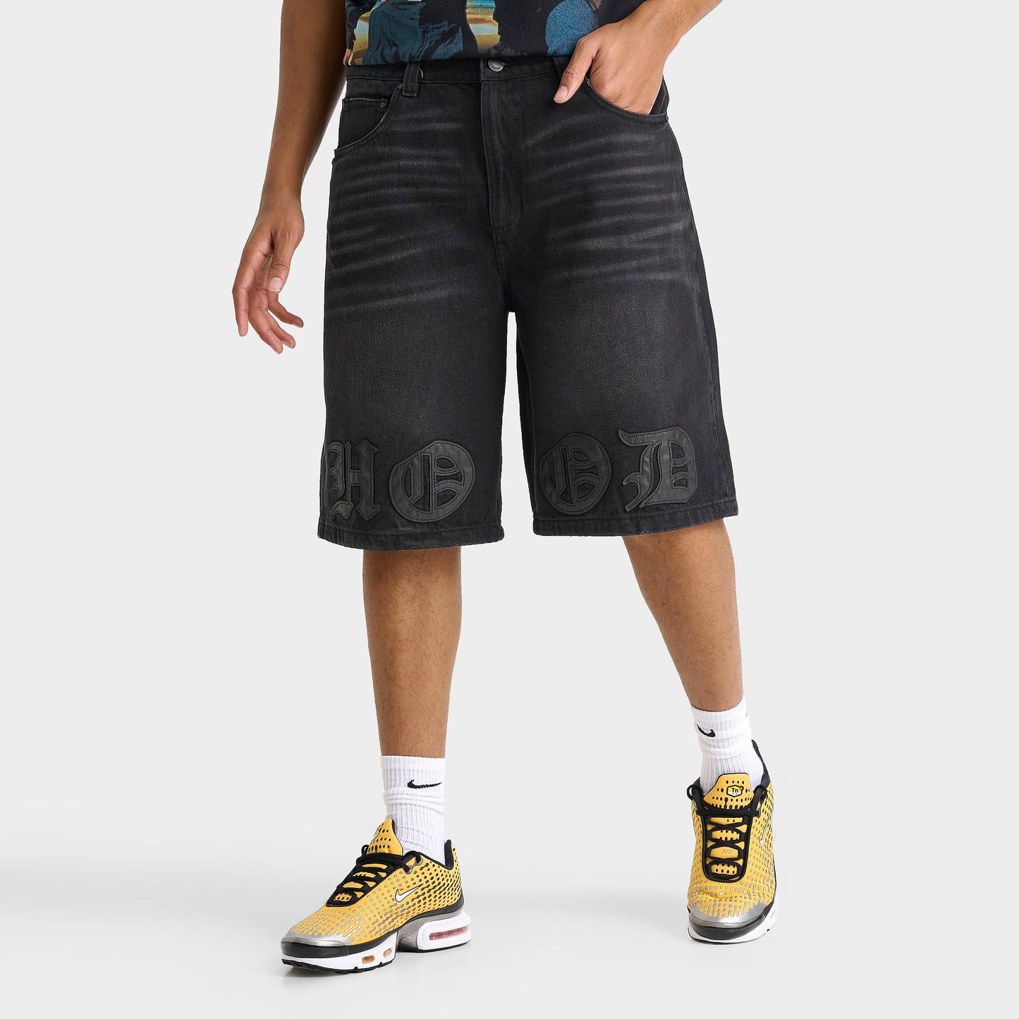 Men's Hoodrich Inkline Denim Jean Shorts - Black Wash