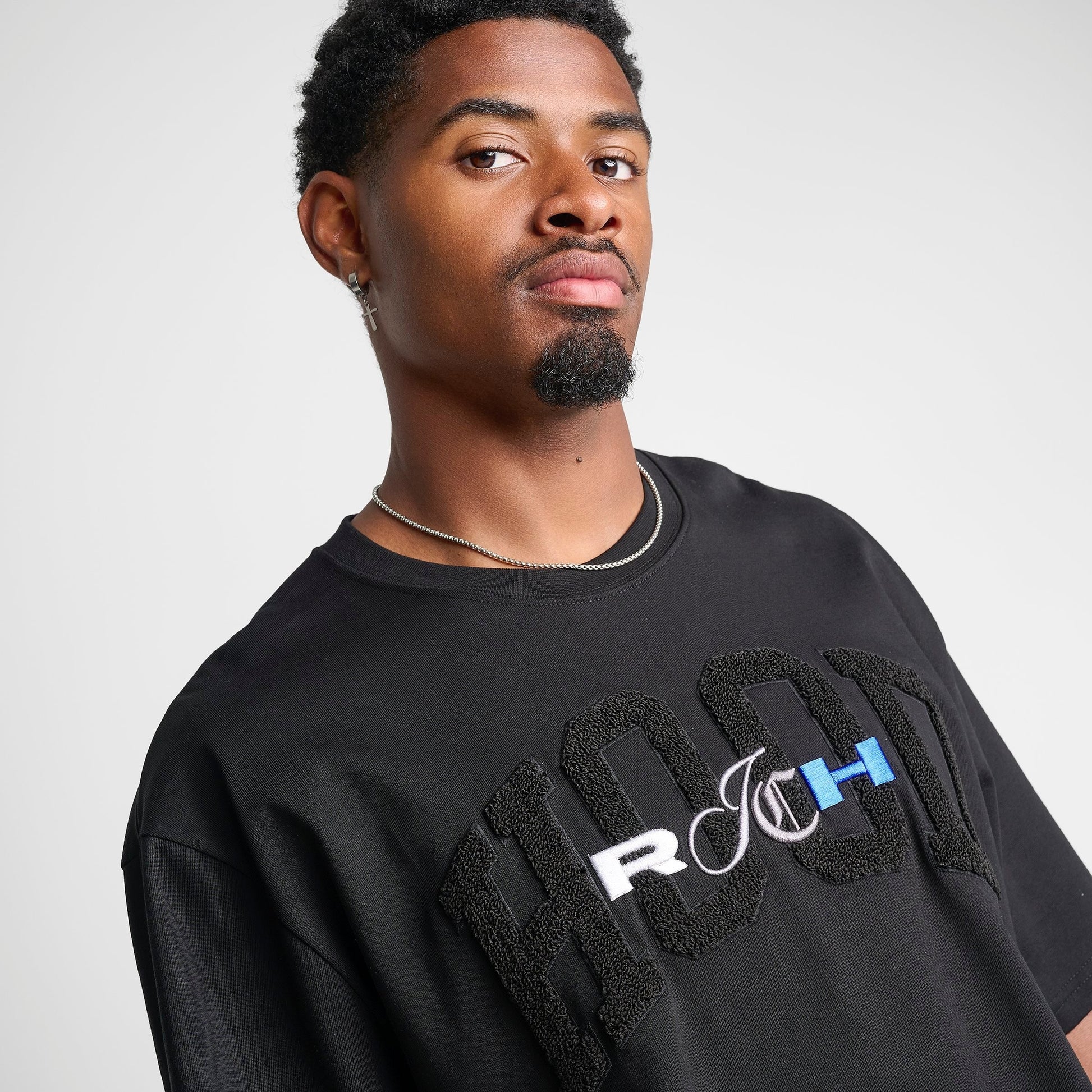 Men's Hoodrich Merit V2 Oversized T-Shirt - Black/Palace Blue