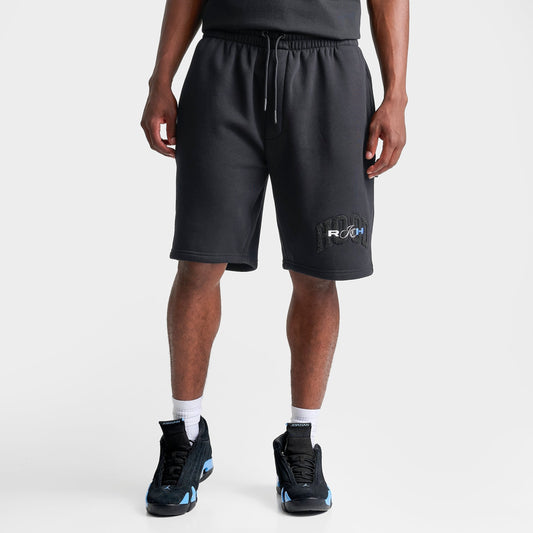 Men's Hoodrich Merit Oversized Fleece Shorts - Black/Palace Blue