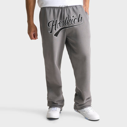 Men's Hoodrich Stade Oversized Fleece Jogger Pants - Grey/Black