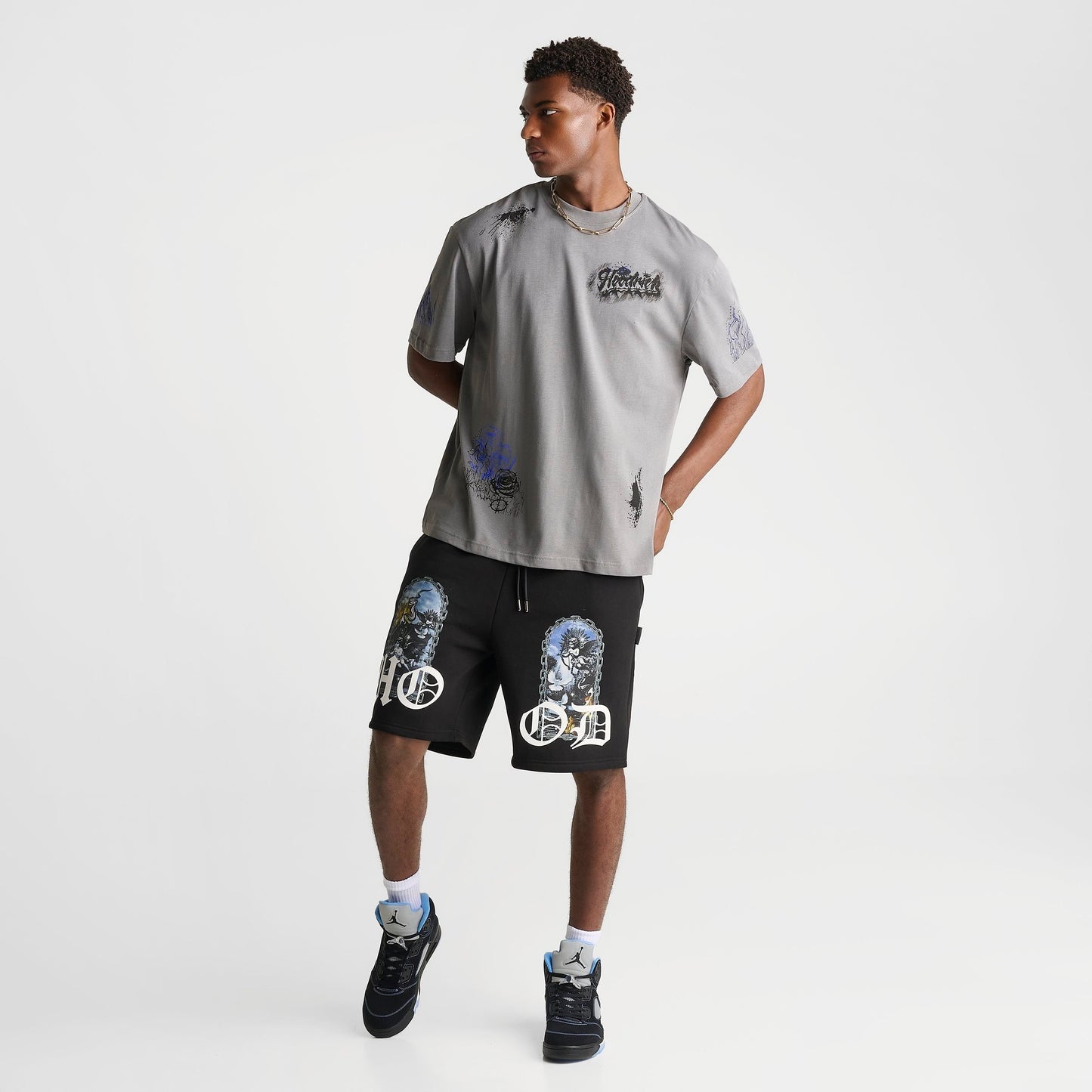 Men's Hoodrich Stade Doodles Graphic T-Shirt - Lava Smoke