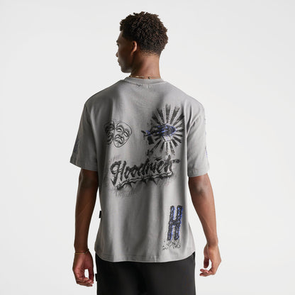 Men's Hoodrich Stade Doodles Graphic T-Shirt - Lava Smoke