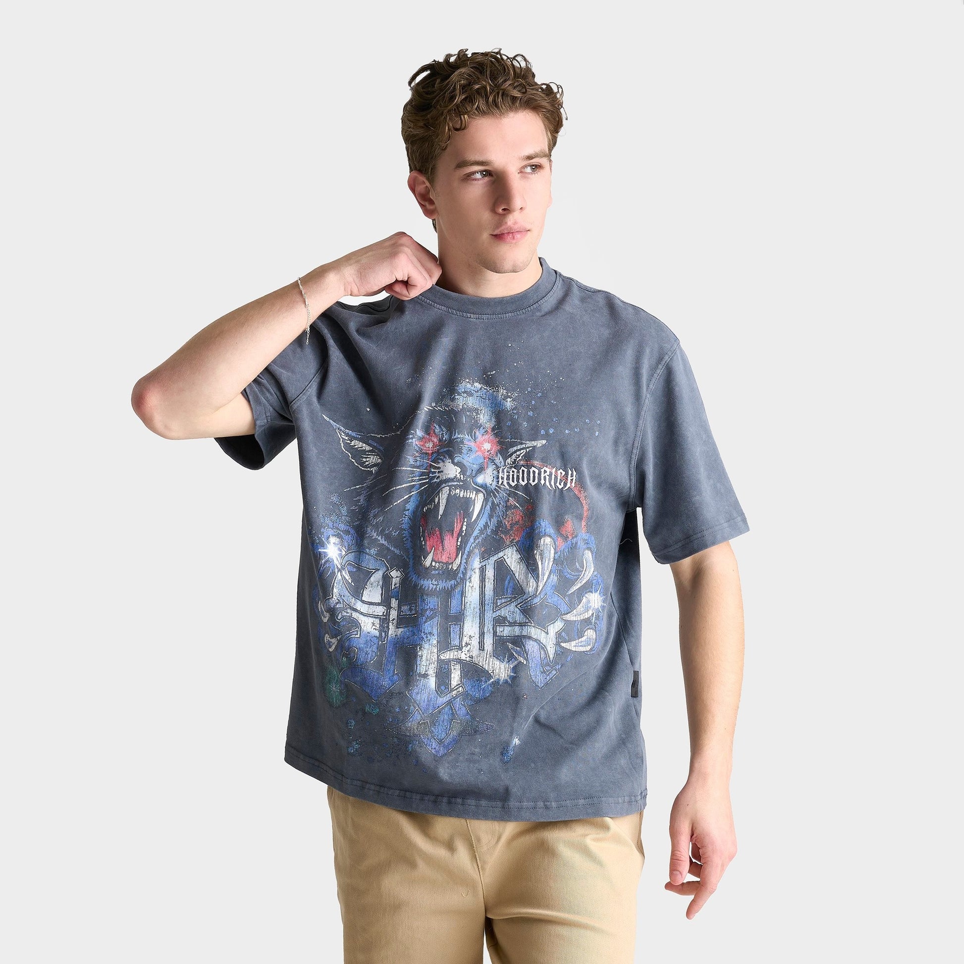 Men's Hoodrich Claw Wash Graphic T-Shirt - Ombre Blue/White