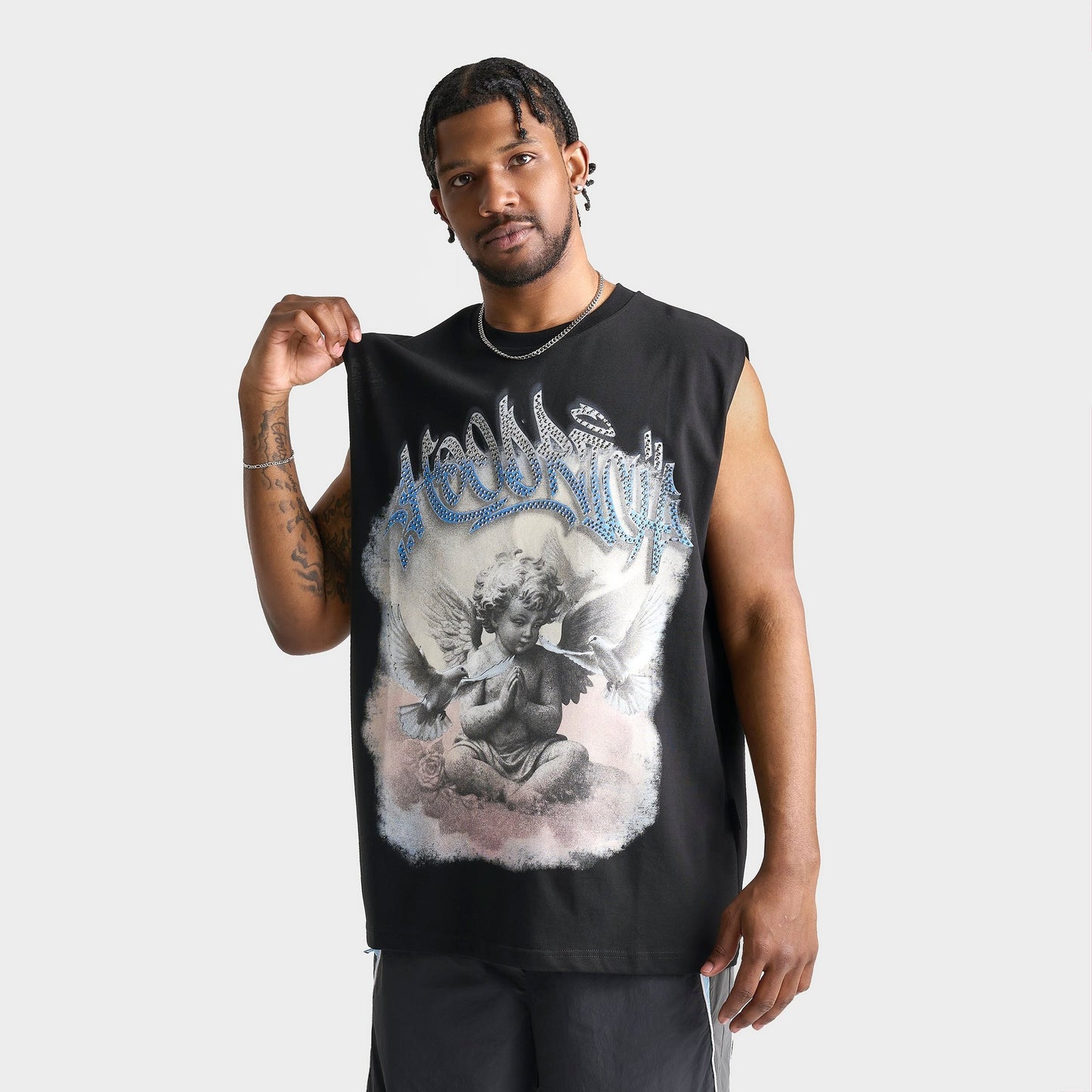 Men's Hoodrich Cherub Sleeveless T-Shirt - Black