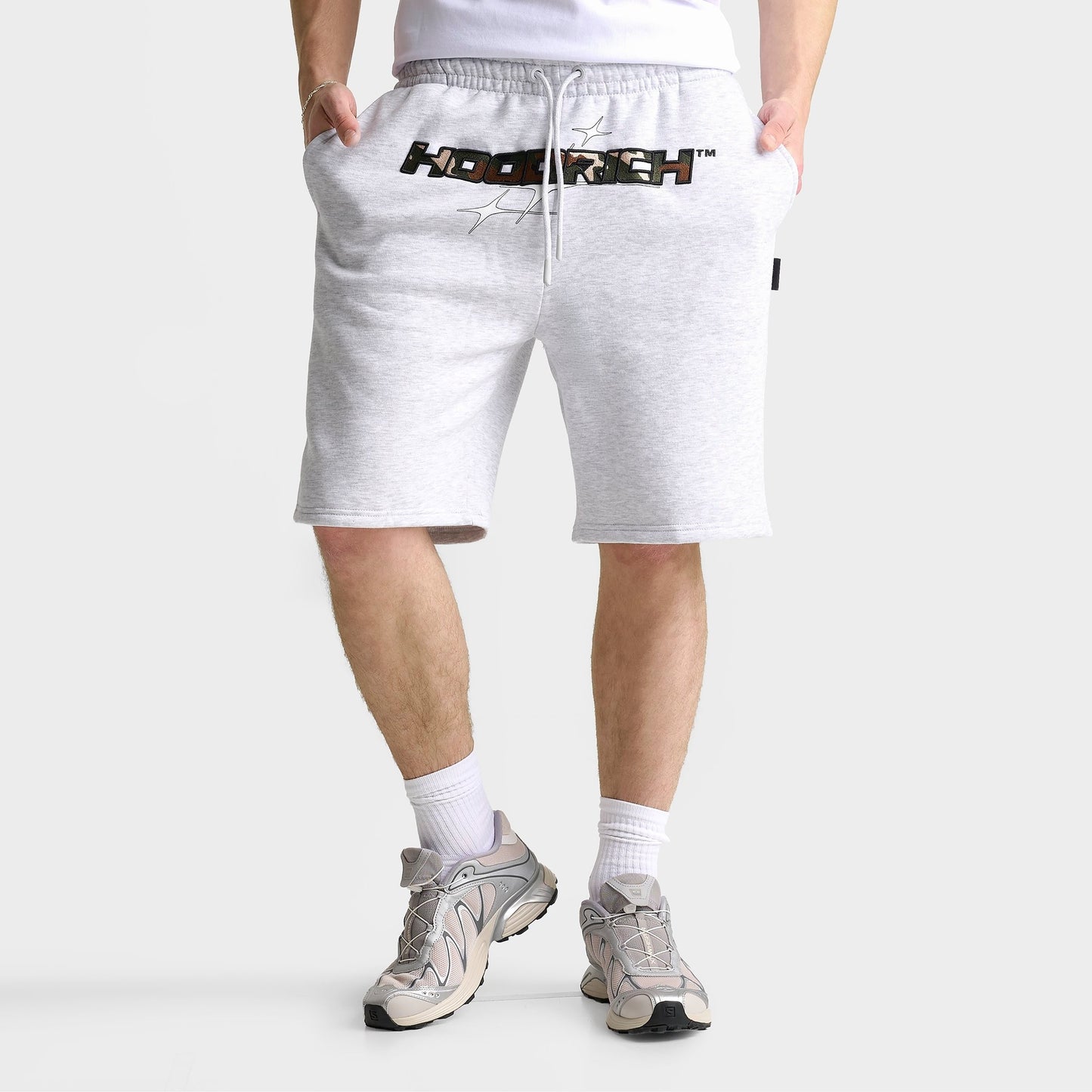 Men's Hoodrich Ryder Fleece Shorts - Grey Heather/Camo