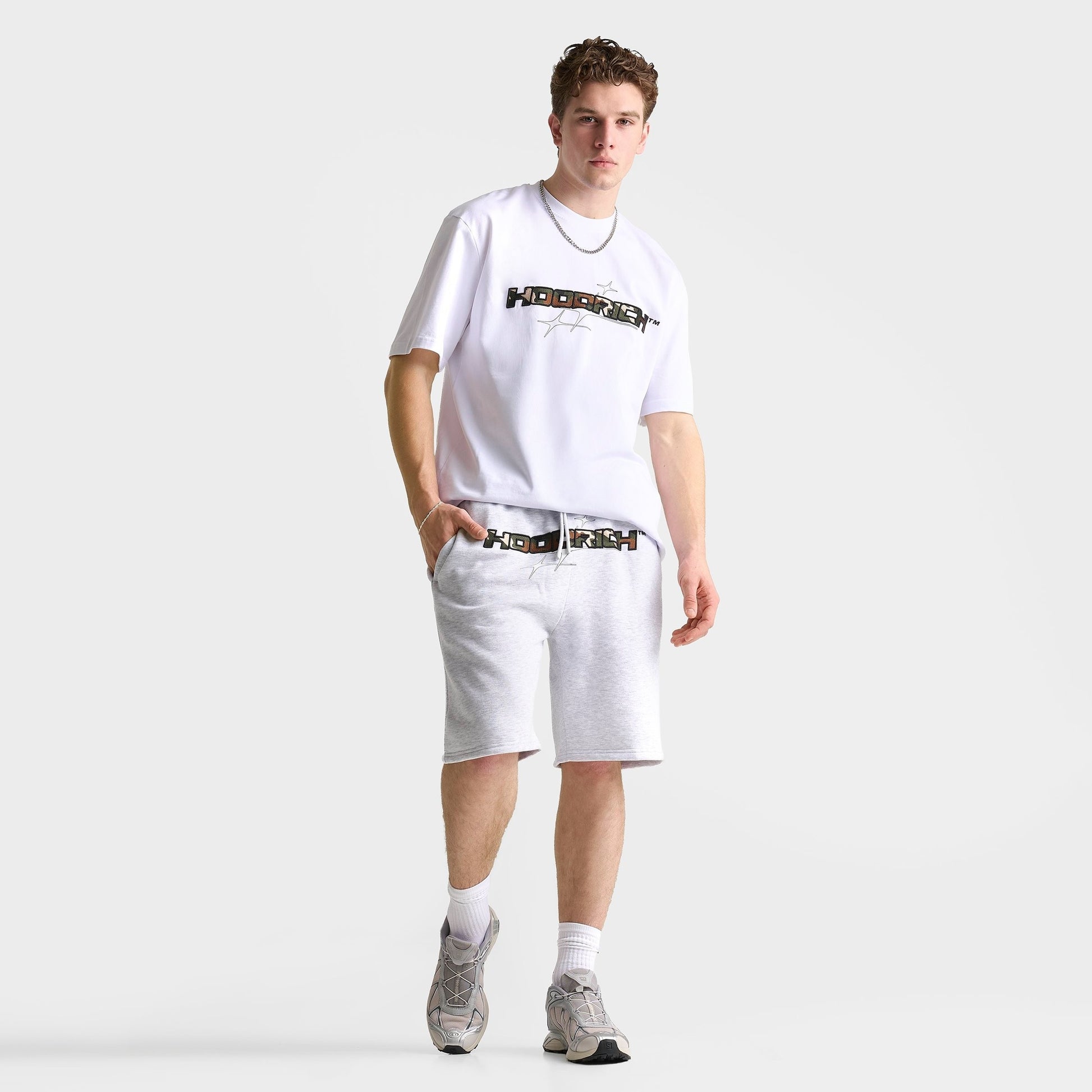 Men's Hoodrich Ryder Fleece Shorts - Grey Heather/Camo