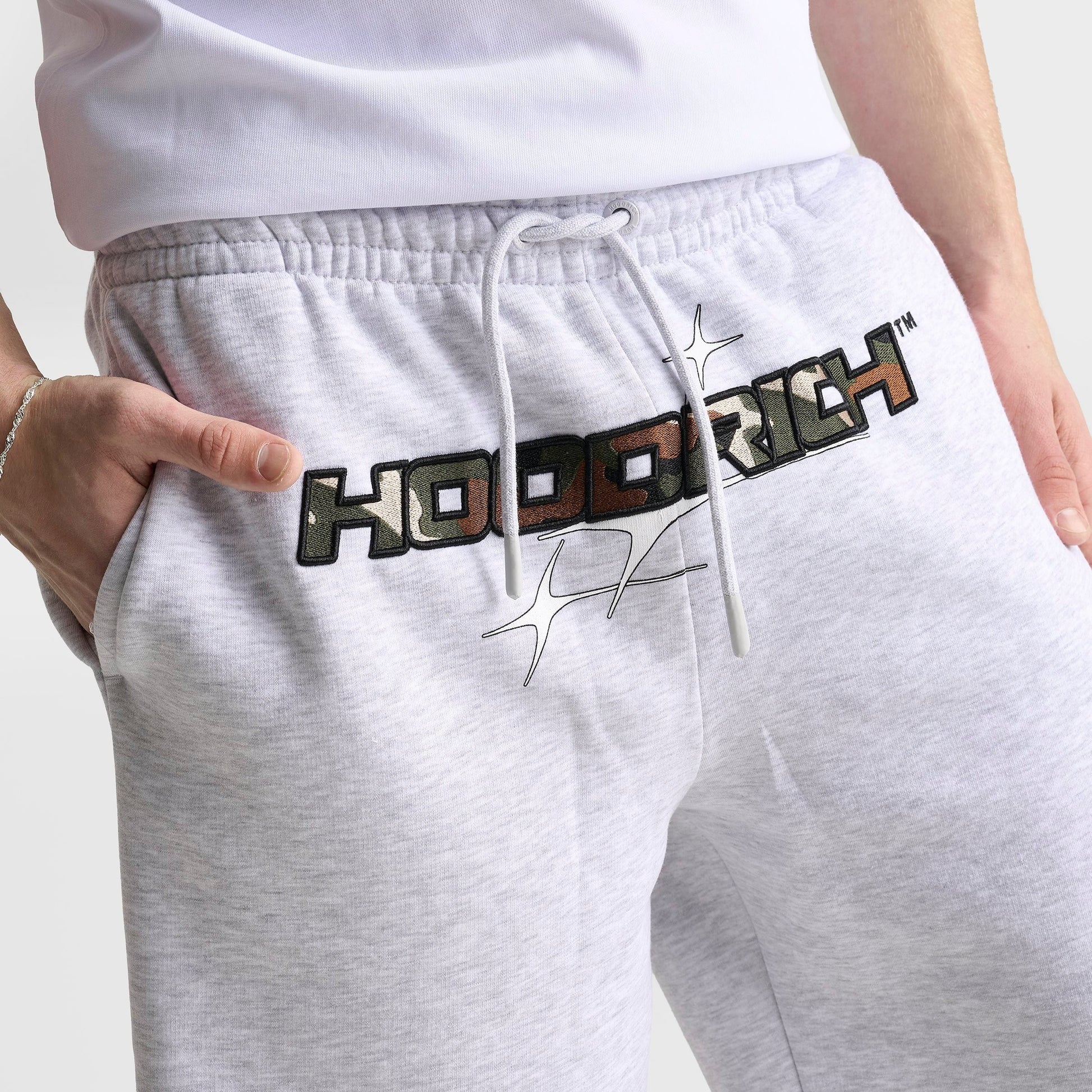 Men's Hoodrich Ryder Fleece Shorts - Grey Heather/Camo