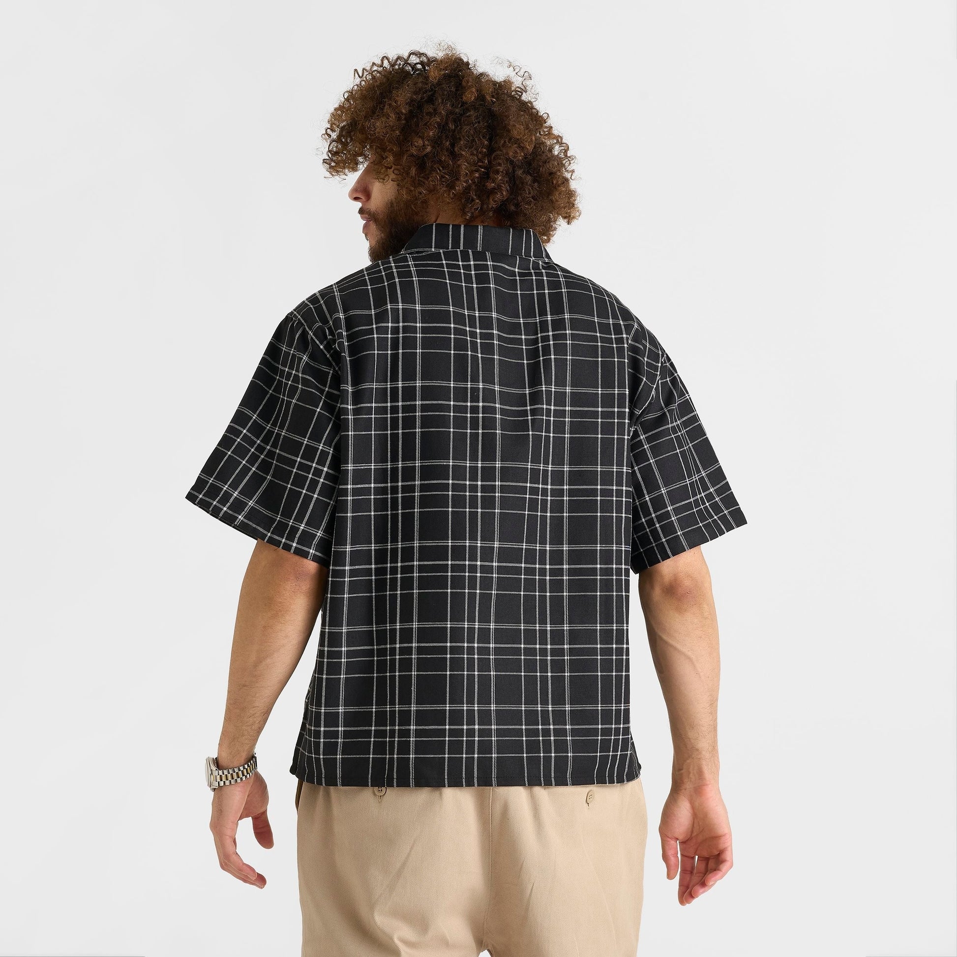 Men's Hoodrich Rite V2 Plaid Button-Down Shirt - Black