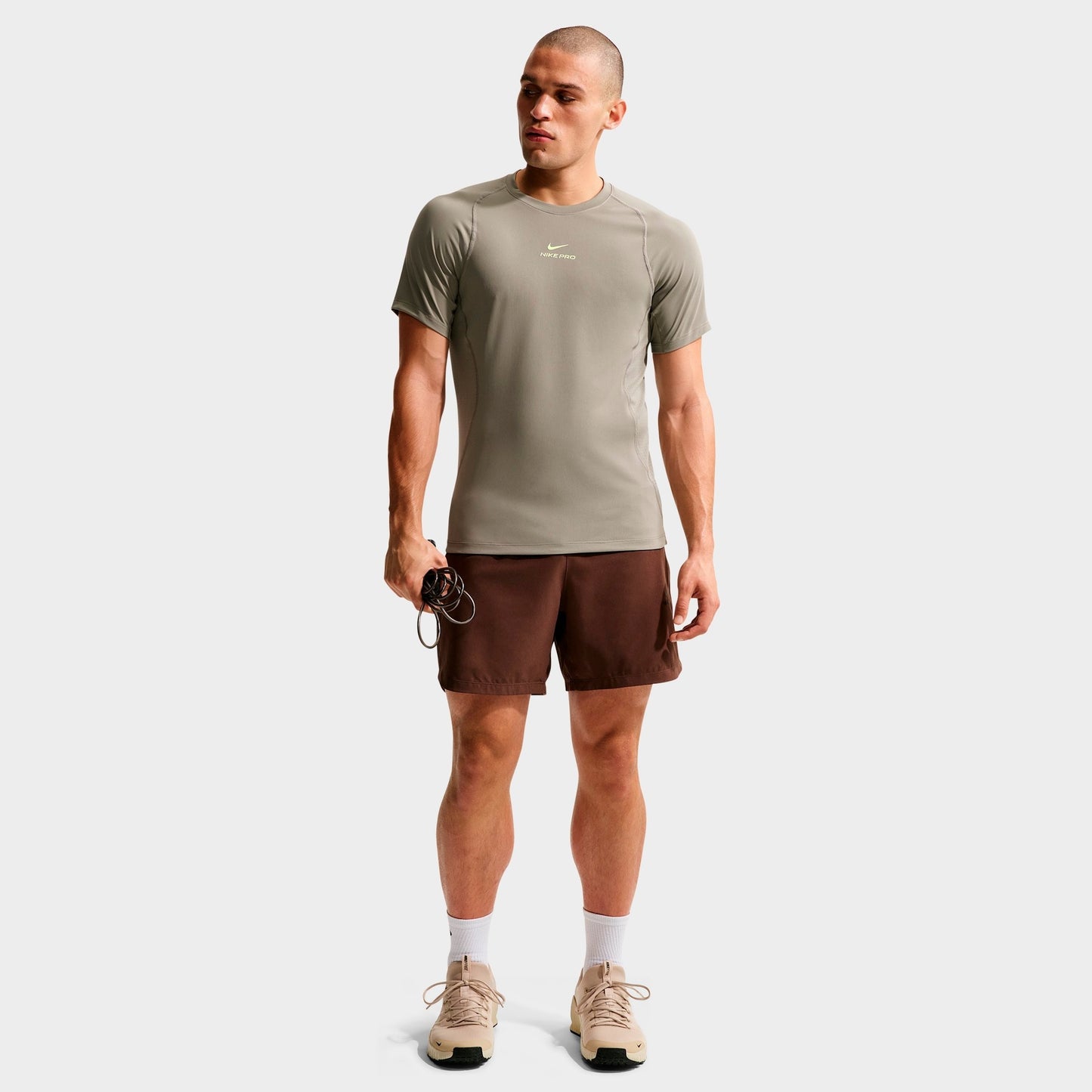 Men's Nike Pro Dri-FIT Training Top - Light Army/Light Liquid Lime