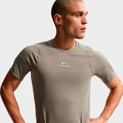 Men's Nike Pro Dri-FIT Training Top - Light Army/Light Liquid Lime