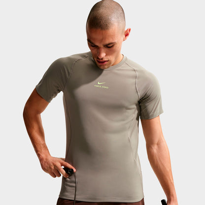 Men's Nike Pro Dri-FIT Training Top - Light Army/Light Liquid Lime