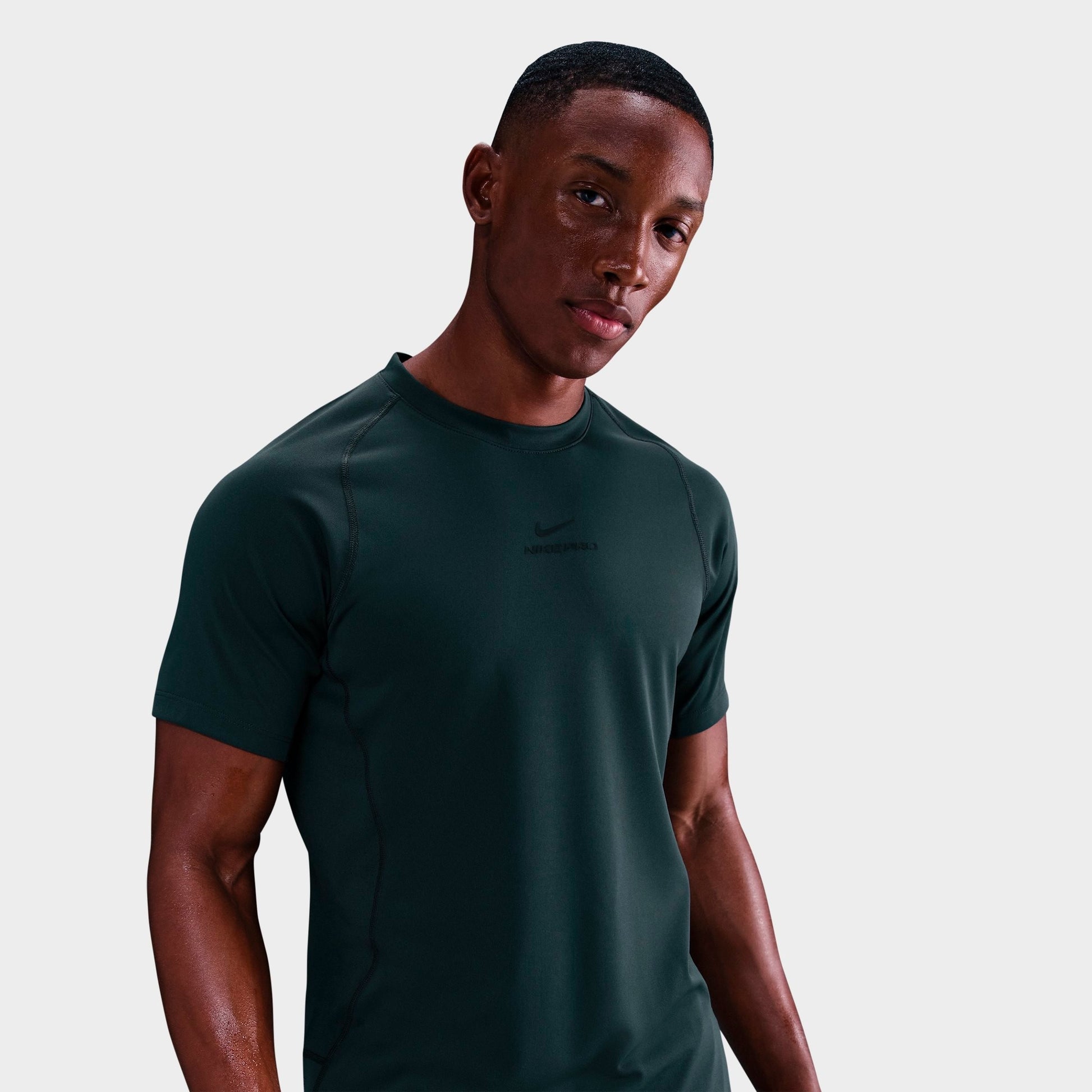 Men's Nike Pro Dri-FIT Training Top - Seaweed/Black