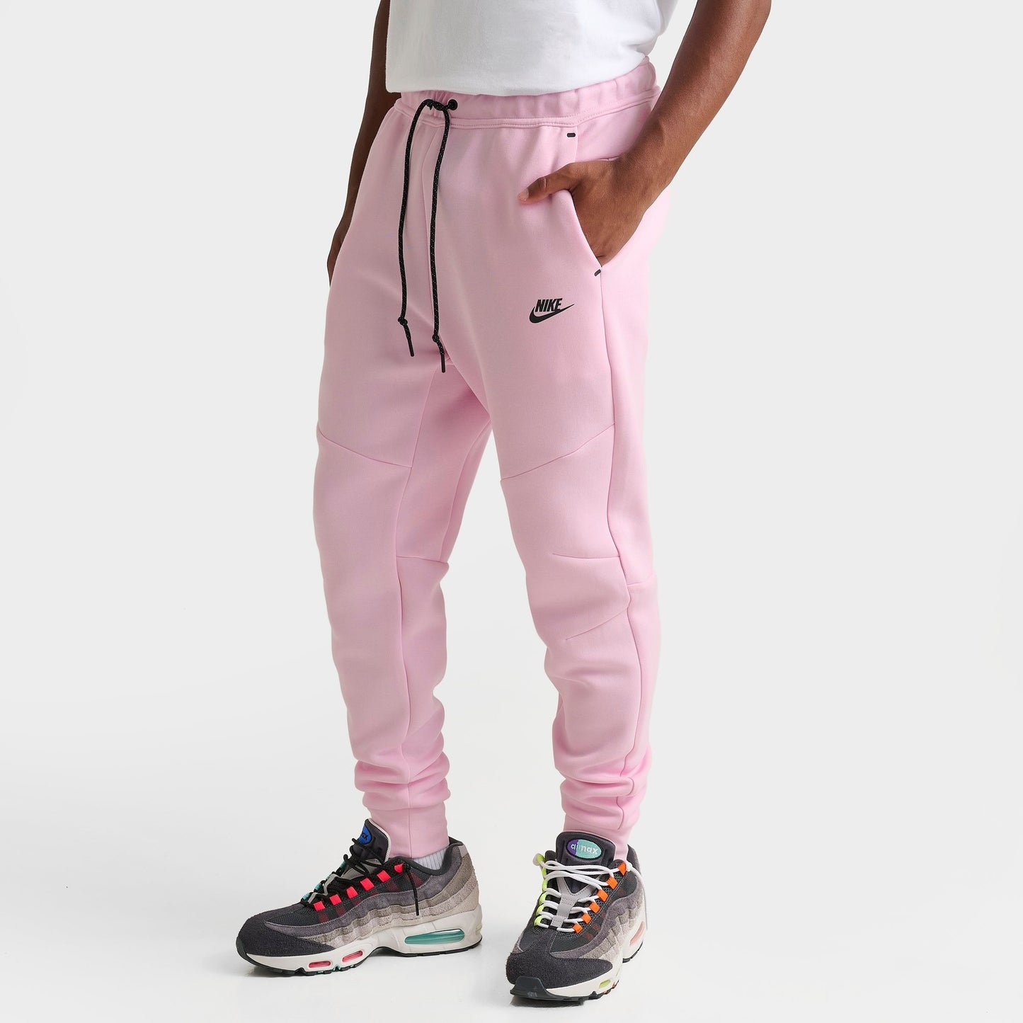 Men's Nike Tech Fleece Jogger Pants - Pink Foam/Black