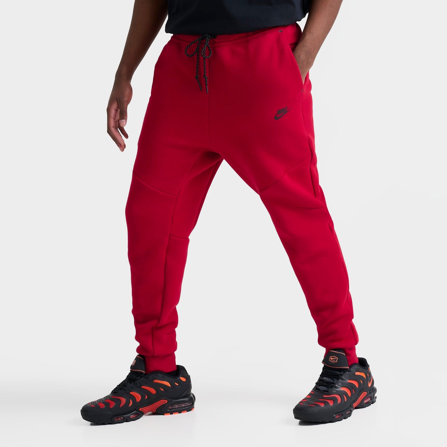 Men's Nike Tech Fleece Jogger Pants - Gym Red/Black