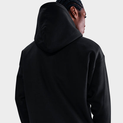 Men's Nike Solo Swoosh Fleece Pullover Hoodie - Black/Black/White
