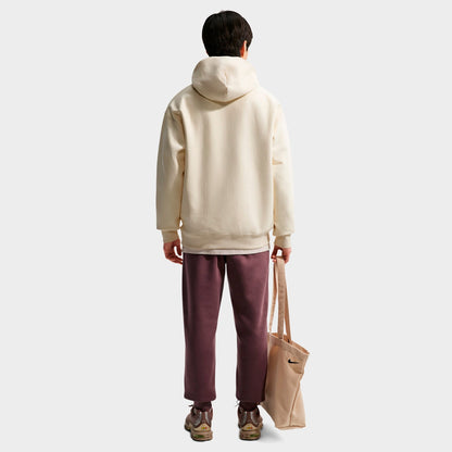 Men's Nike Solo Swoosh Fleece Pullover Hoodie - Coconut Milk/White