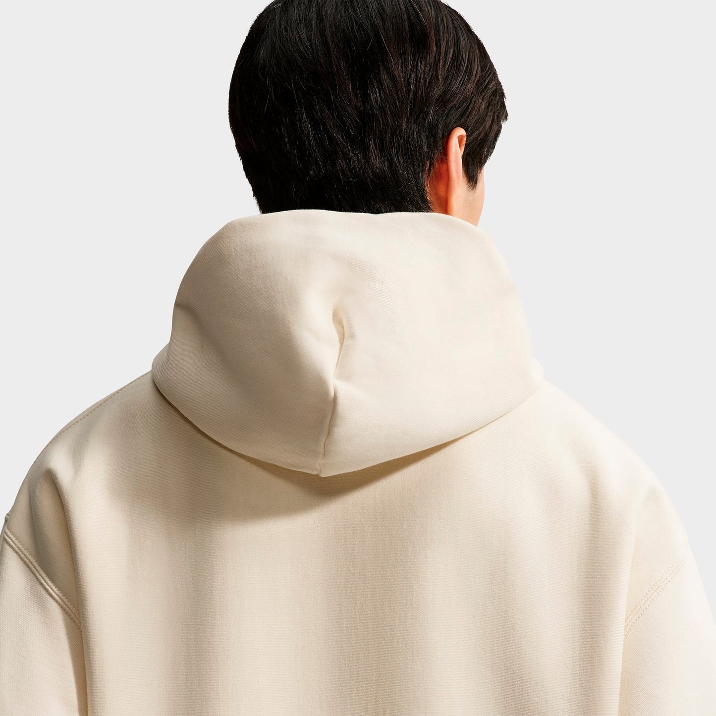Men's Nike Solo Swoosh Fleece Pullover Hoodie - Coconut Milk/White