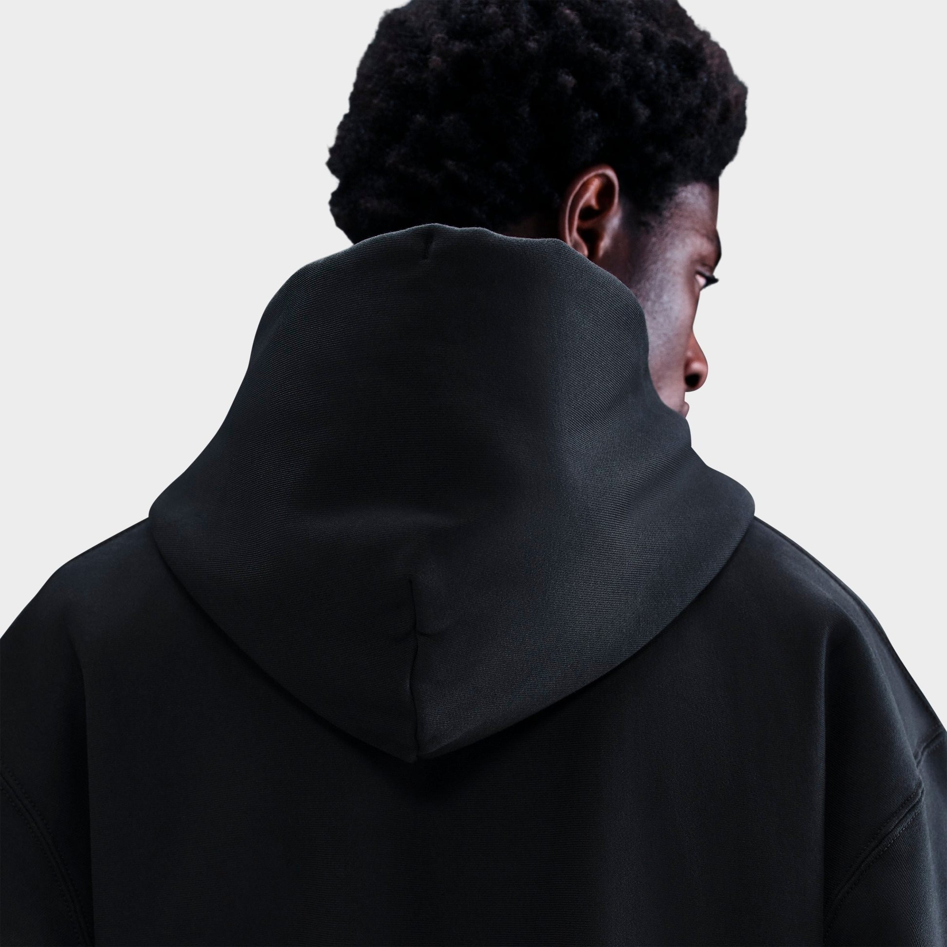 Men's Nike Solo Swoosh Fleece Full-Zip Hoodie - Black/Black/White