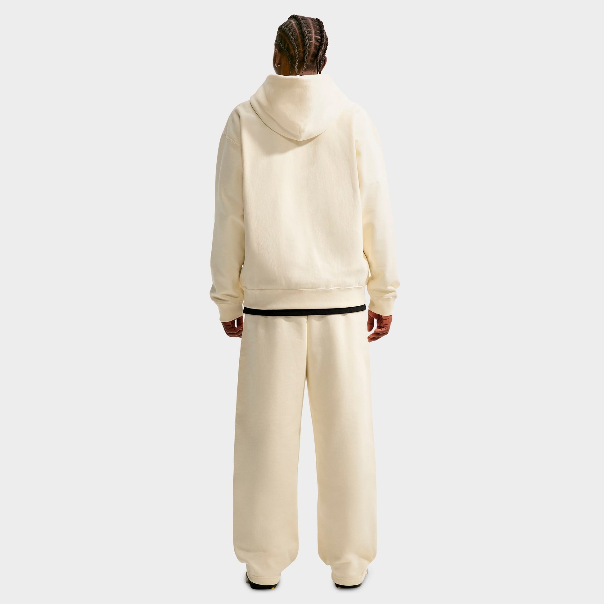 Men's Nike Solo Swoosh Fleece Full-Zip Hoodie - Coconut Milk/White