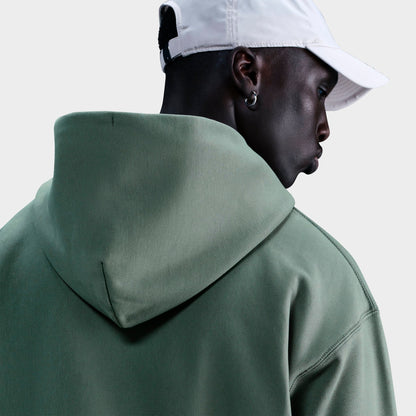 Men's Nike Solo Swoosh Fleece Full-Zip Hoodie - Clay Green/Clay Green/White