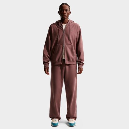 Men's Nike Solo Swoosh Fleece Full-Zip Hoodie - Tattoo/White
