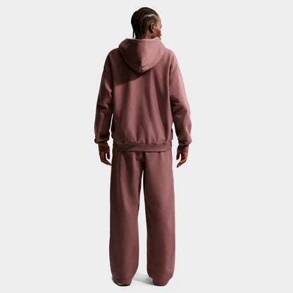 Men's Nike Solo Swoosh Fleece Full-Zip Hoodie - Tattoo/White
