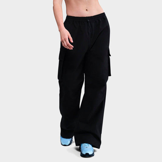 Women's Nike Sportswear Mid-Rise Oversized Woven Cargo Pants - Black/Sail