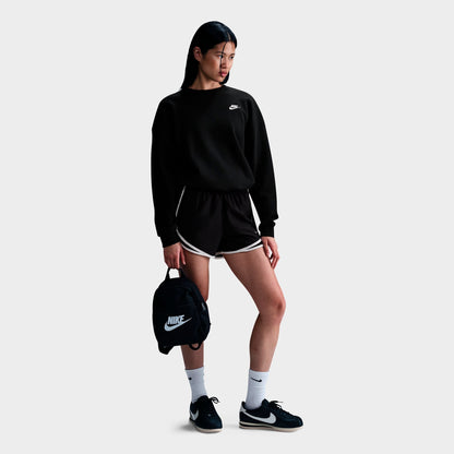 Women's Nike Sportswear Club Fleece Loose Crewneck Sweatshirt - Black/White