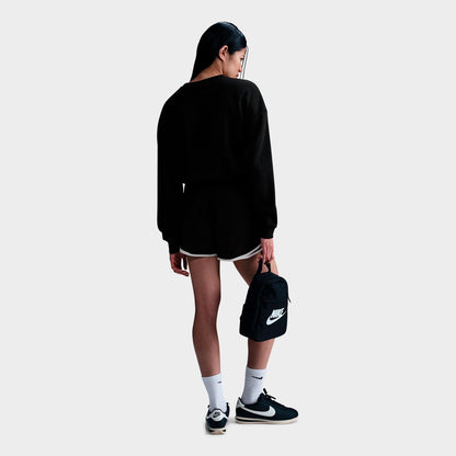 Women's Nike Sportswear Club Fleece Loose Crewneck Sweatshirt - Black/White