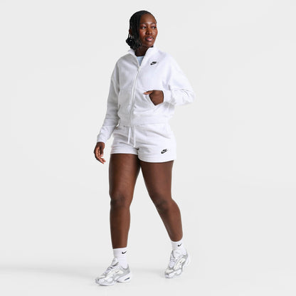 Women's Nike Sportswear Club Fleece Loose Track Jacket - Birch Heather/Black