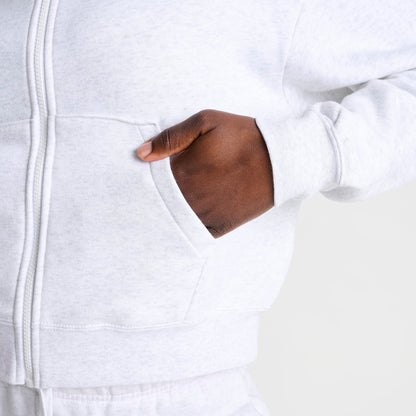 Women's Nike Sportswear Club Fleece Loose Track Jacket - Birch Heather/Black