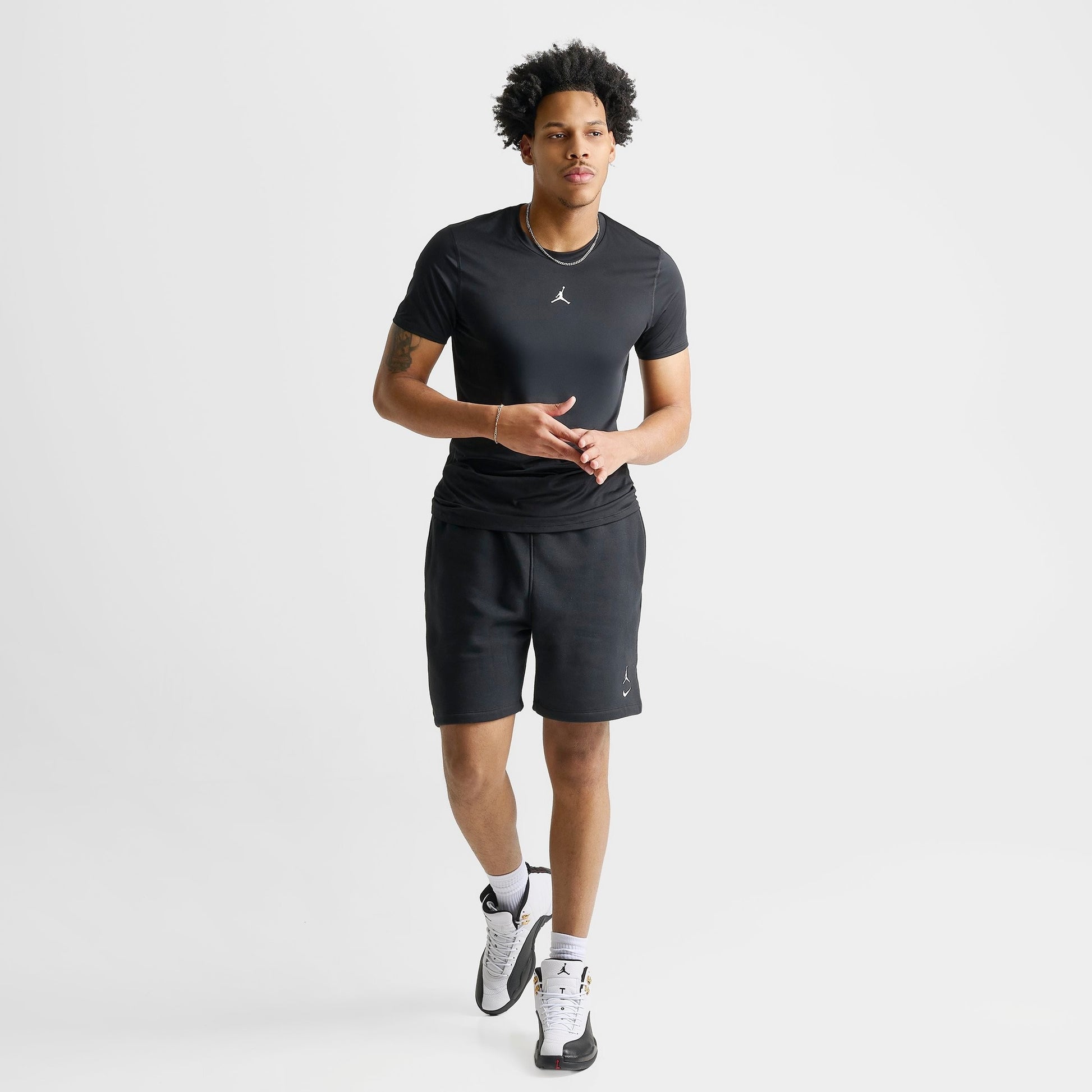 Men's Jordan Sport Dri-FIT Compression Top - Black/White