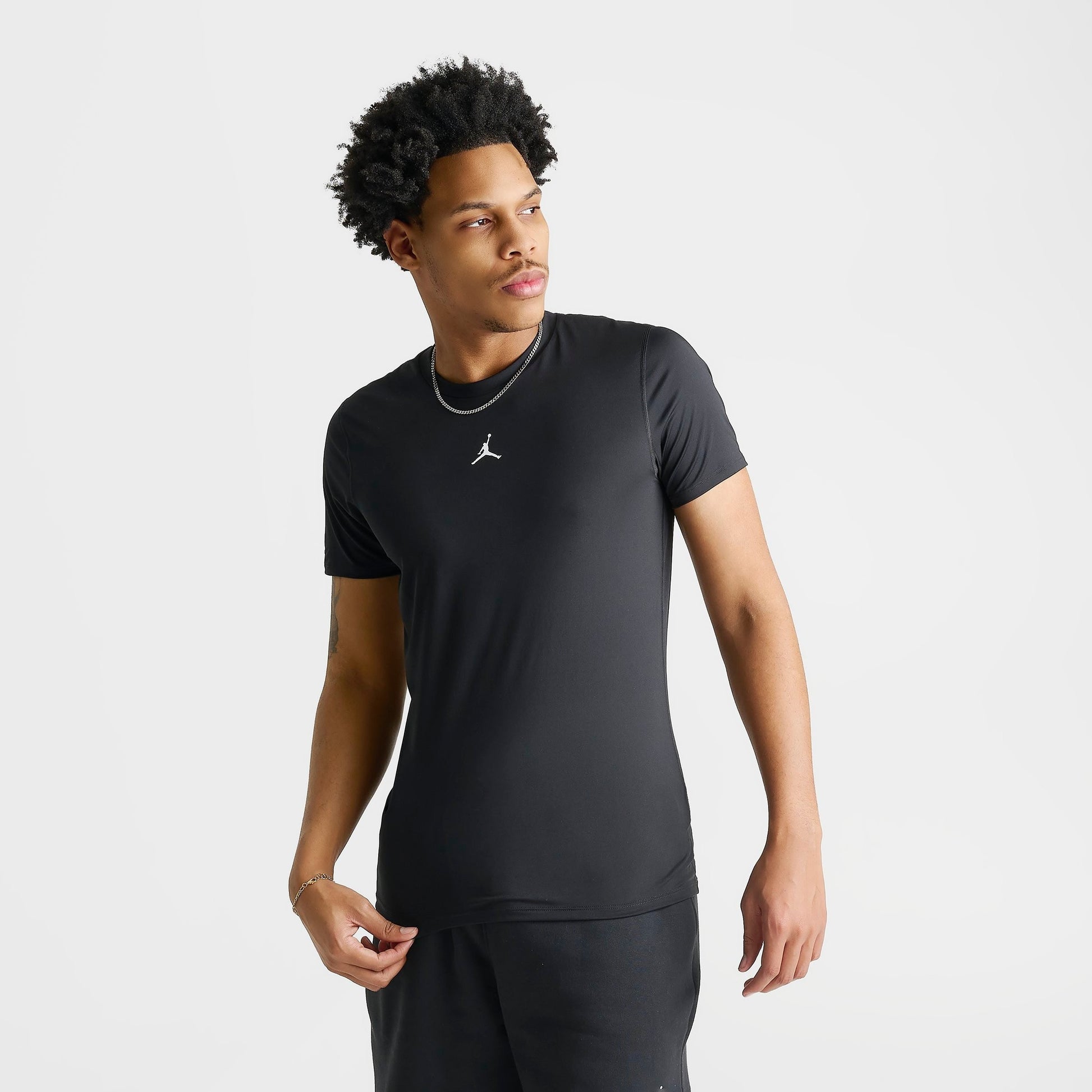 Men's Jordan Sport Dri-FIT Compression Top - Black/White