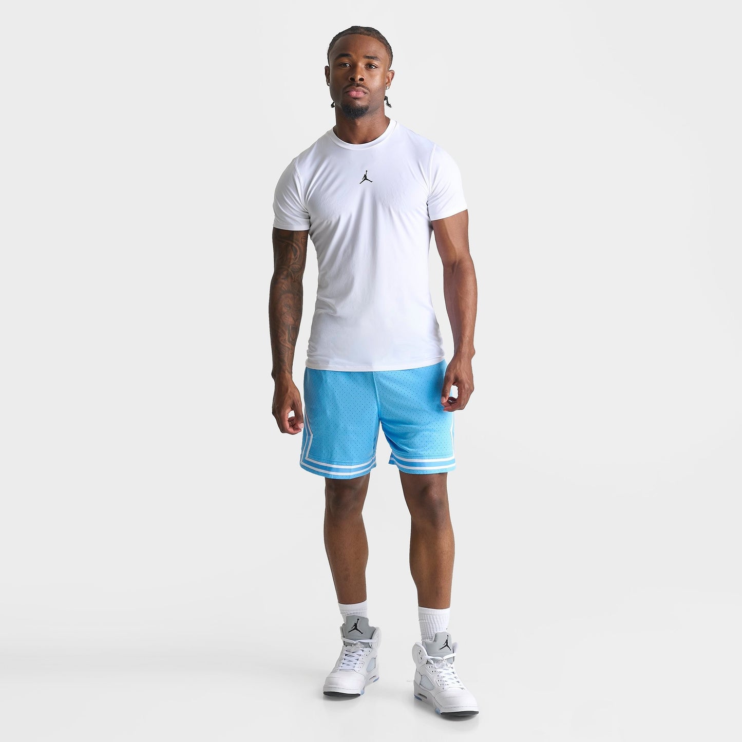 Men's Jordan Sport Dri-FIT Compression Top - White/Black