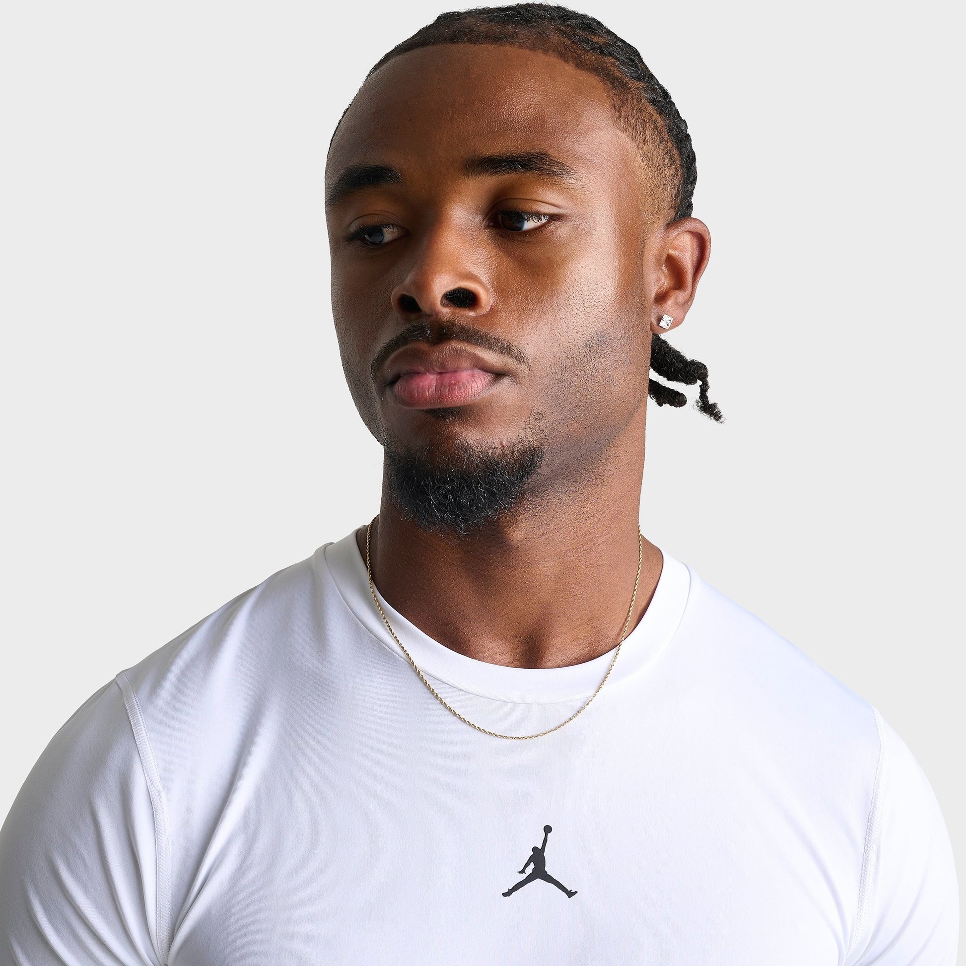 Men's Jordan Sport Dri-FIT Compression Top - White/Black
