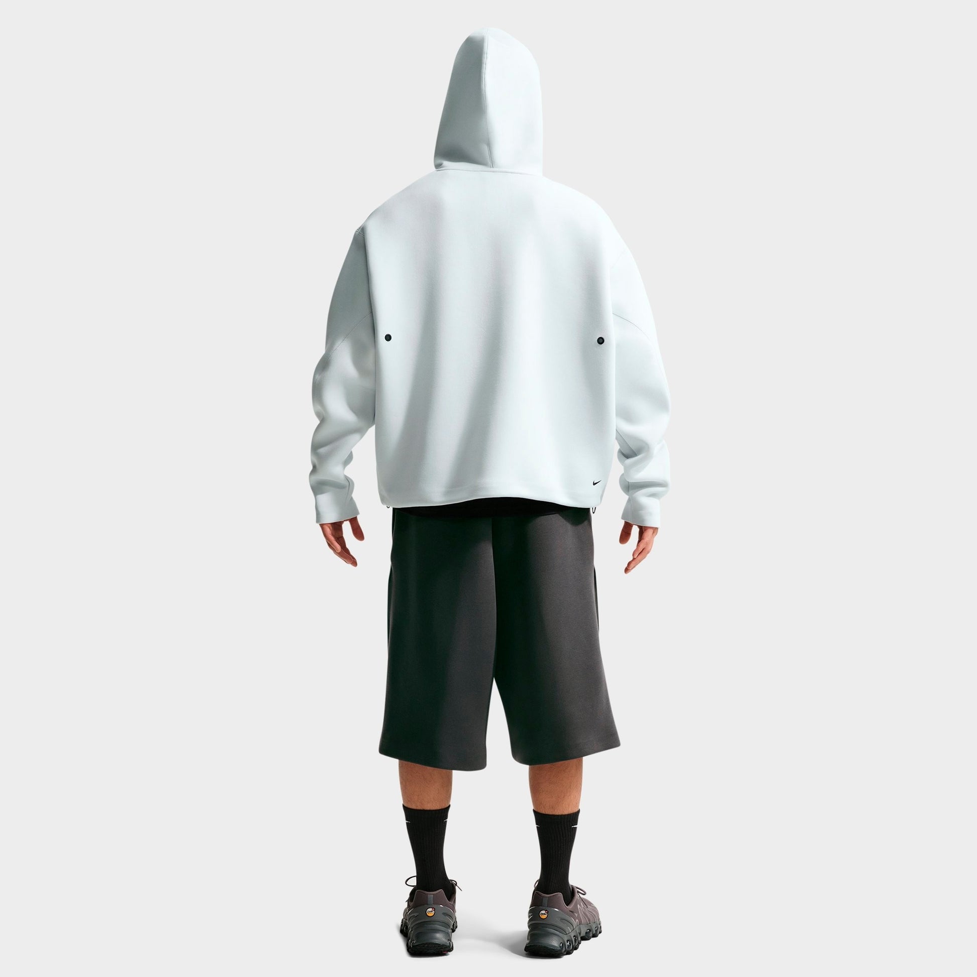 Men's Nike Sportswear Tech Fleece Oversized Fit Shorts - Anthracite/Black