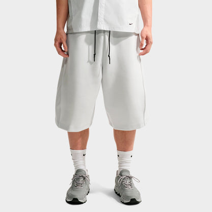 Men's Nike Sportswear Tech Fleece Oversized Fit Shorts - off white/black