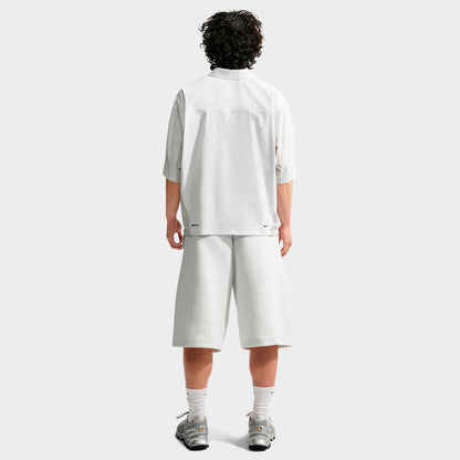 Men's Nike Sportswear Tech Fleece Oversized Fit Shorts - off white/black