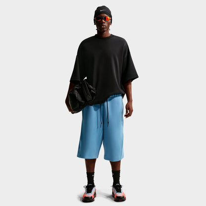 Men's Nike Sportswear Tech Fleece Oversized Fit Shorts - Work Blue/Black