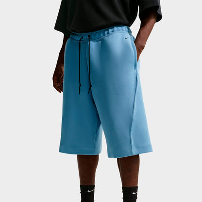 Men's Nike Sportswear Tech Fleece Oversized Fit Shorts - Work Blue/Black