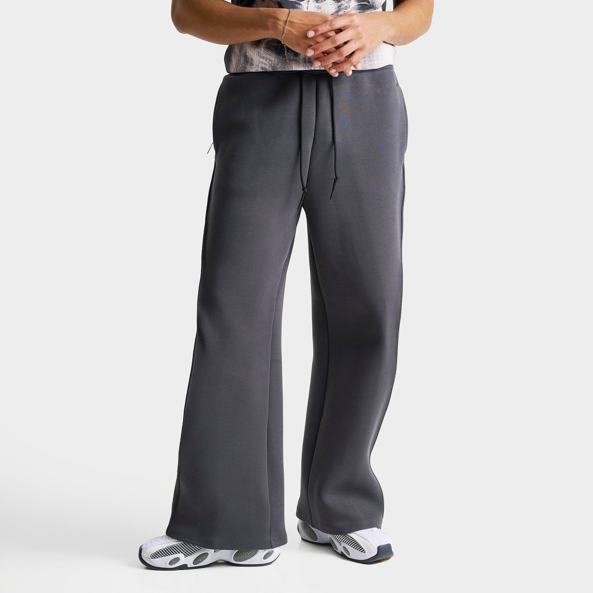 Men's Nike Tech Fleece Loose-Fit Open Hem Pants - Anthracite/Black
