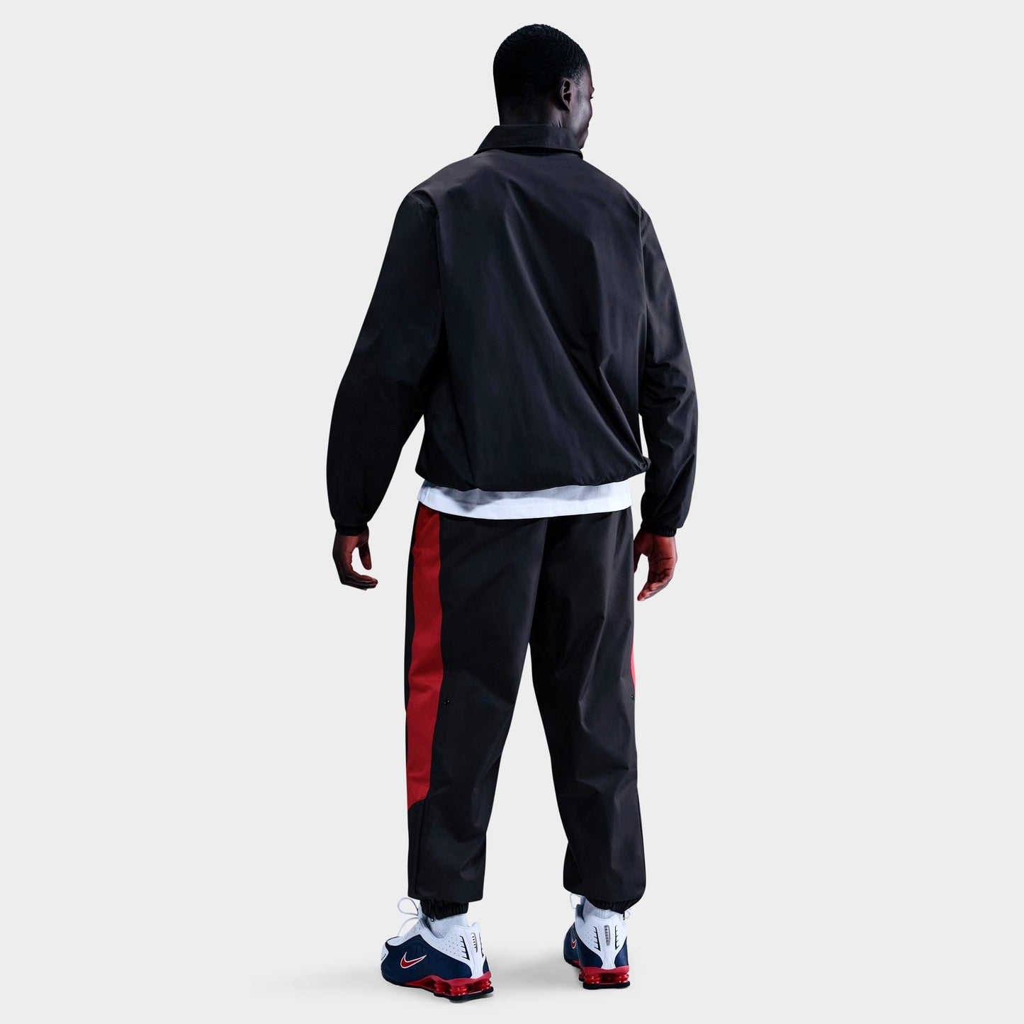 Men's Nike Windrunner Lined Pants - Black/Team Crimson/Team Crimson