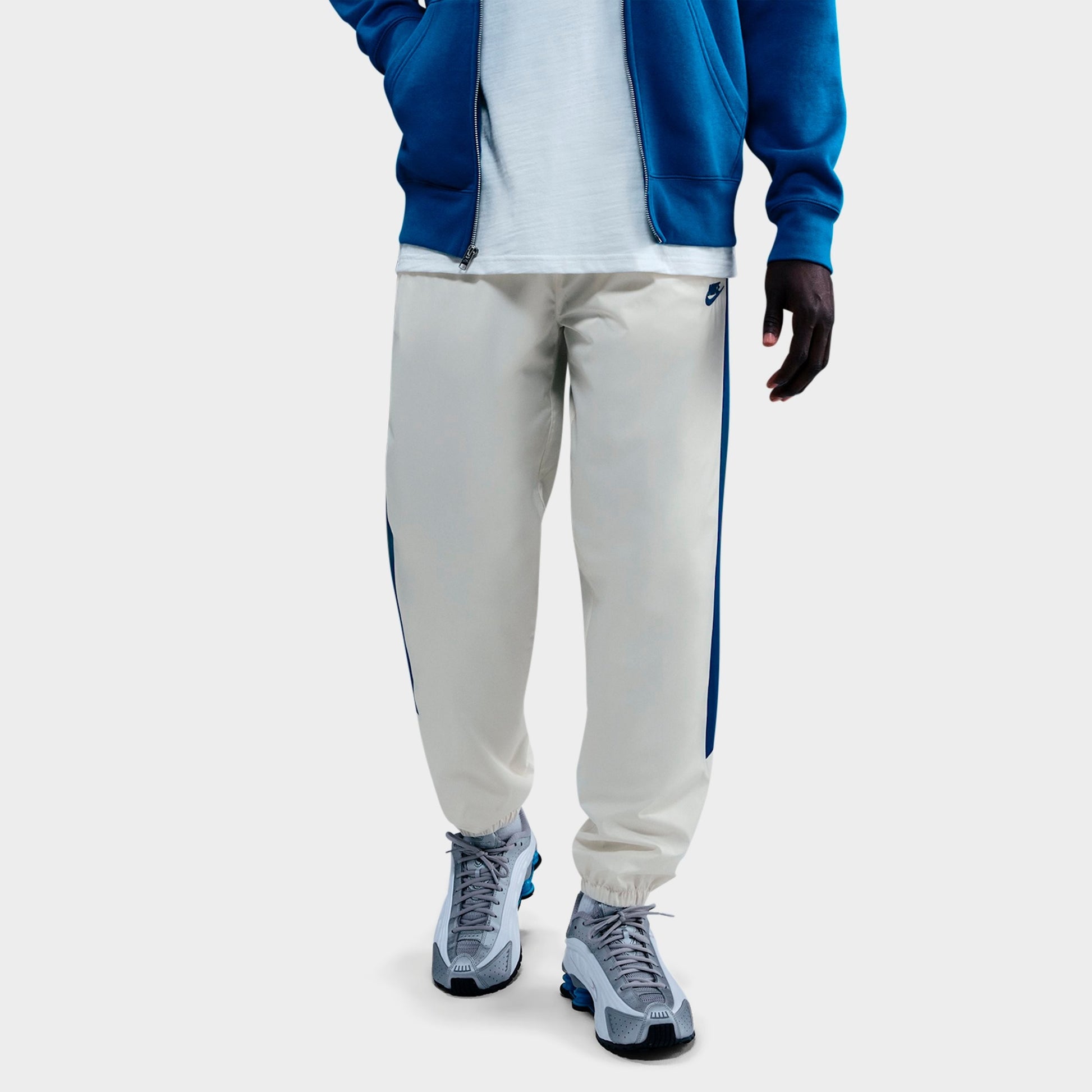 Men's Nike Windrunner Lined Pants - Sail/Court Blue/Court Blue