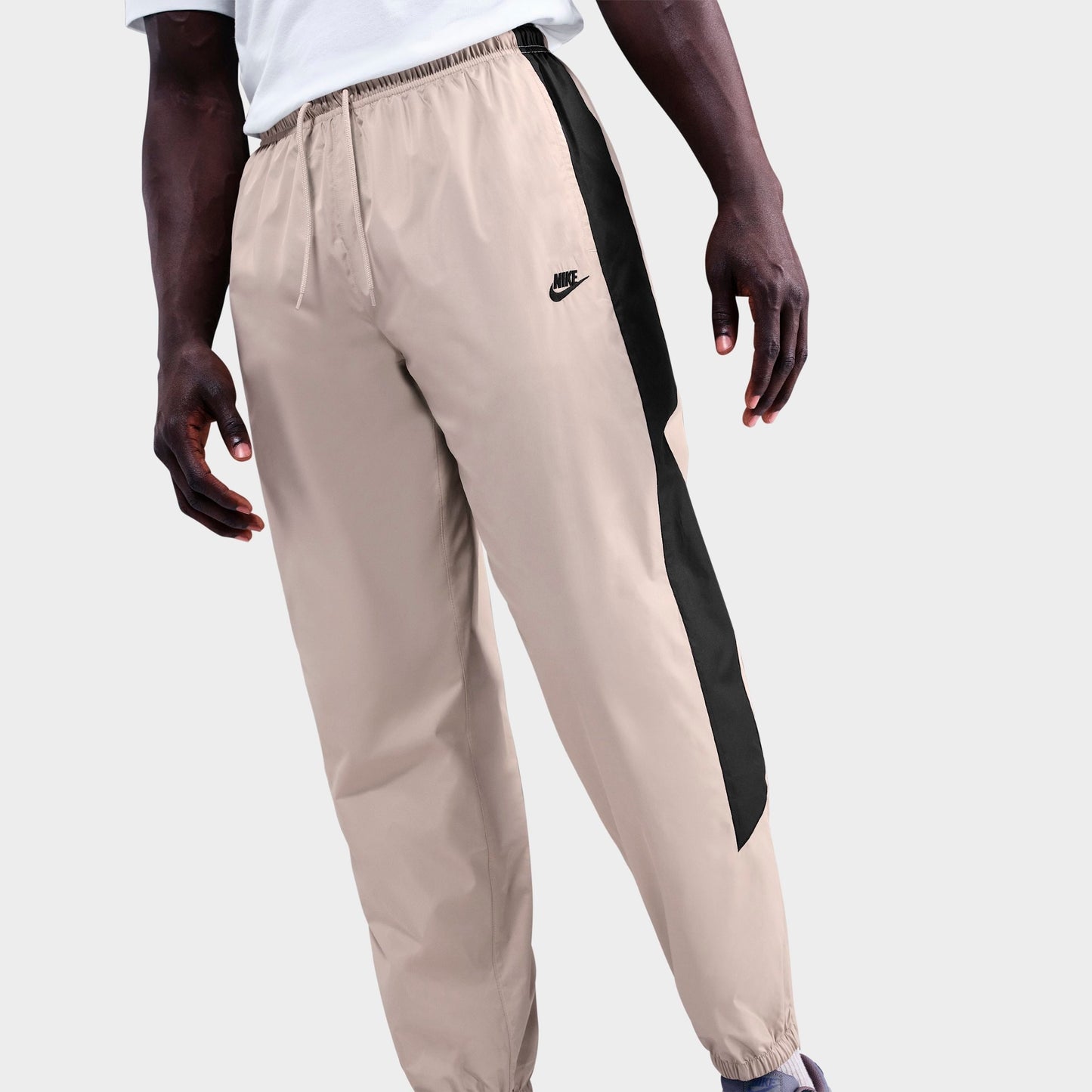 Men's Nike Windrunner Lined Pants - Cream II/Black/Black