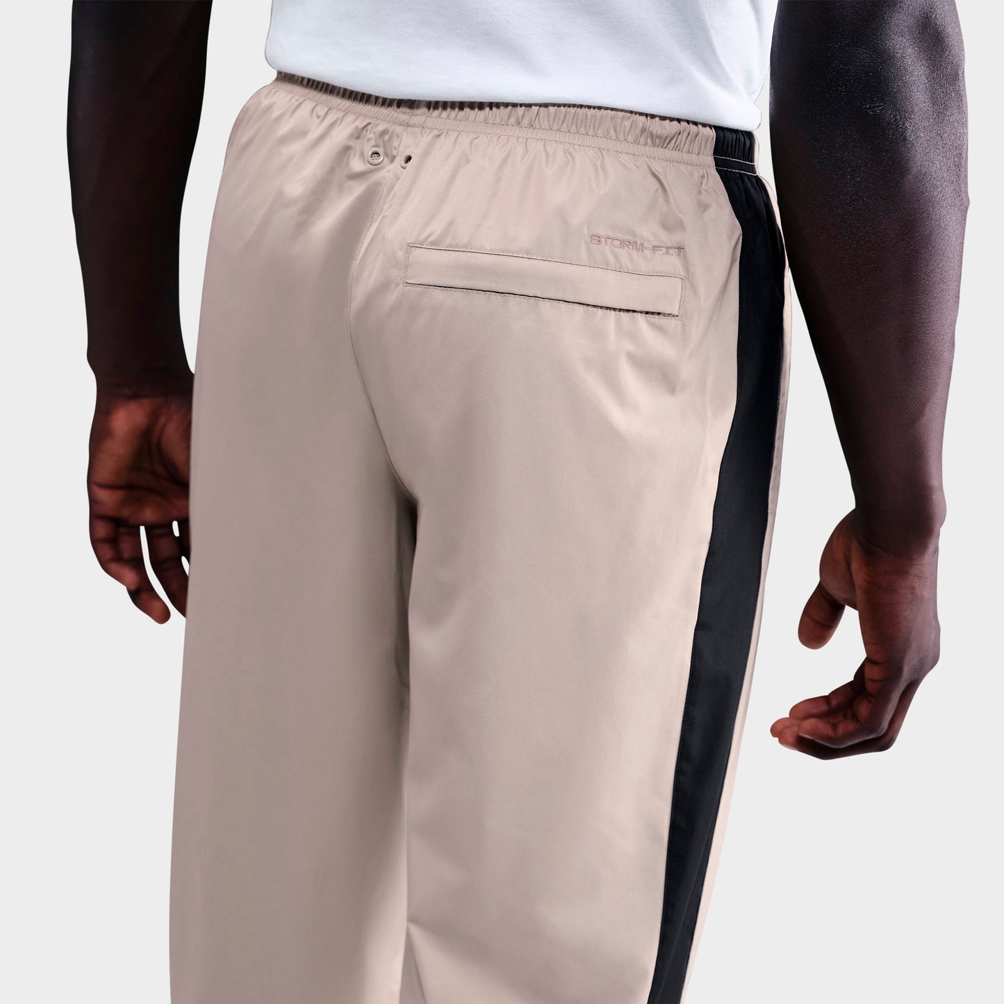 Men's Nike Windrunner Lined Pants - Cream II/Black/Black
