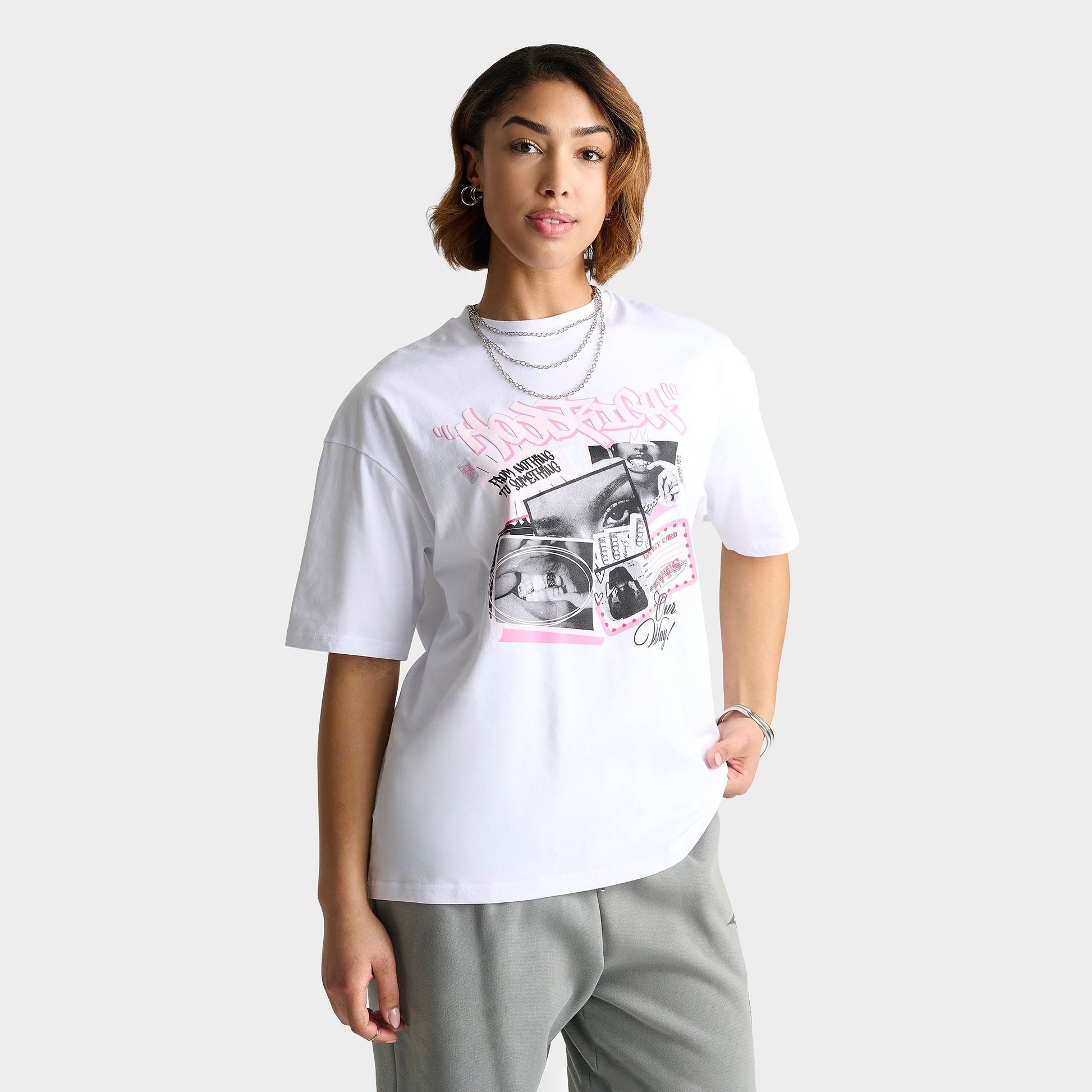 Women's Hoodrich Fray Boyfriend T-Shirt - White