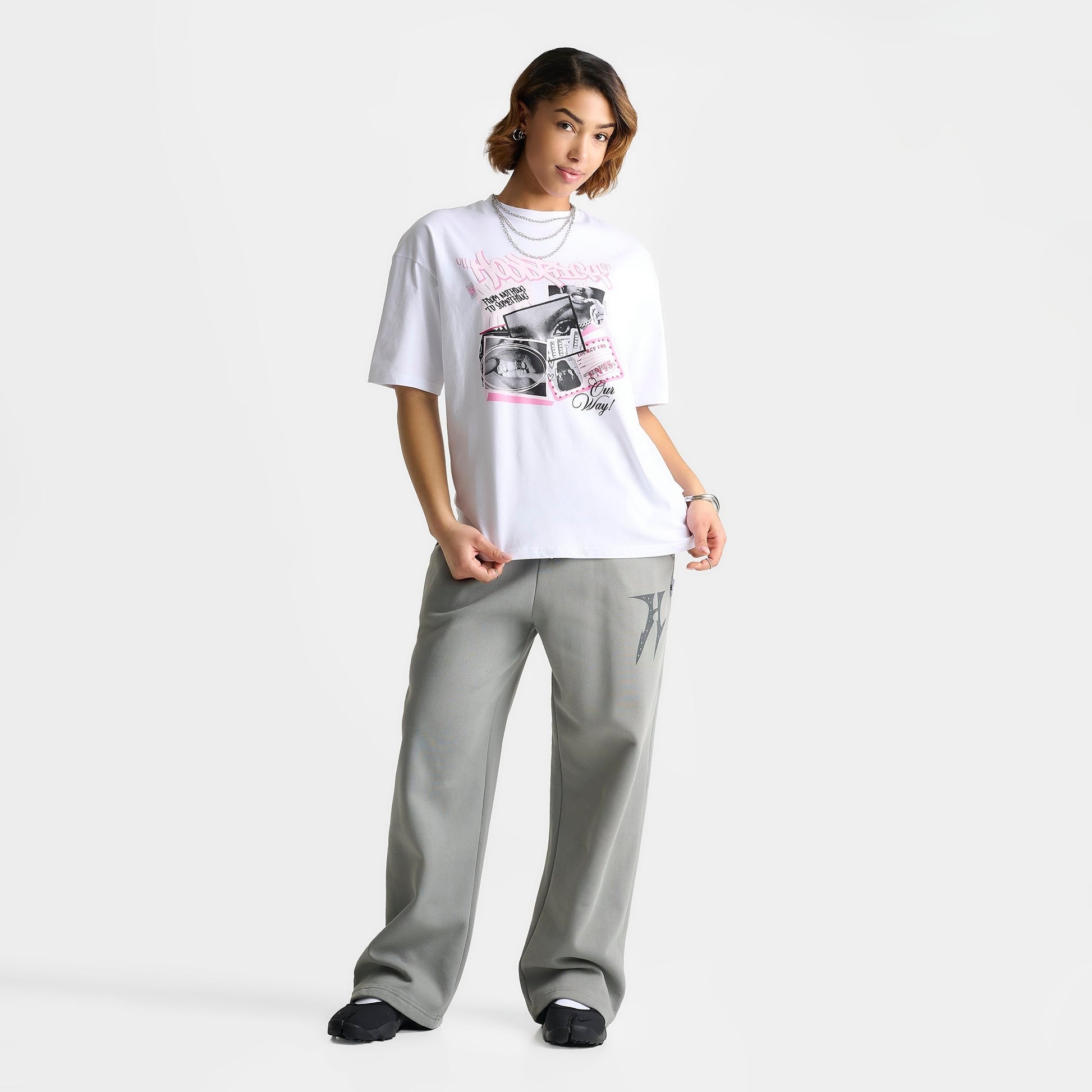 Women's Hoodrich Fray Boyfriend T-Shirt - White