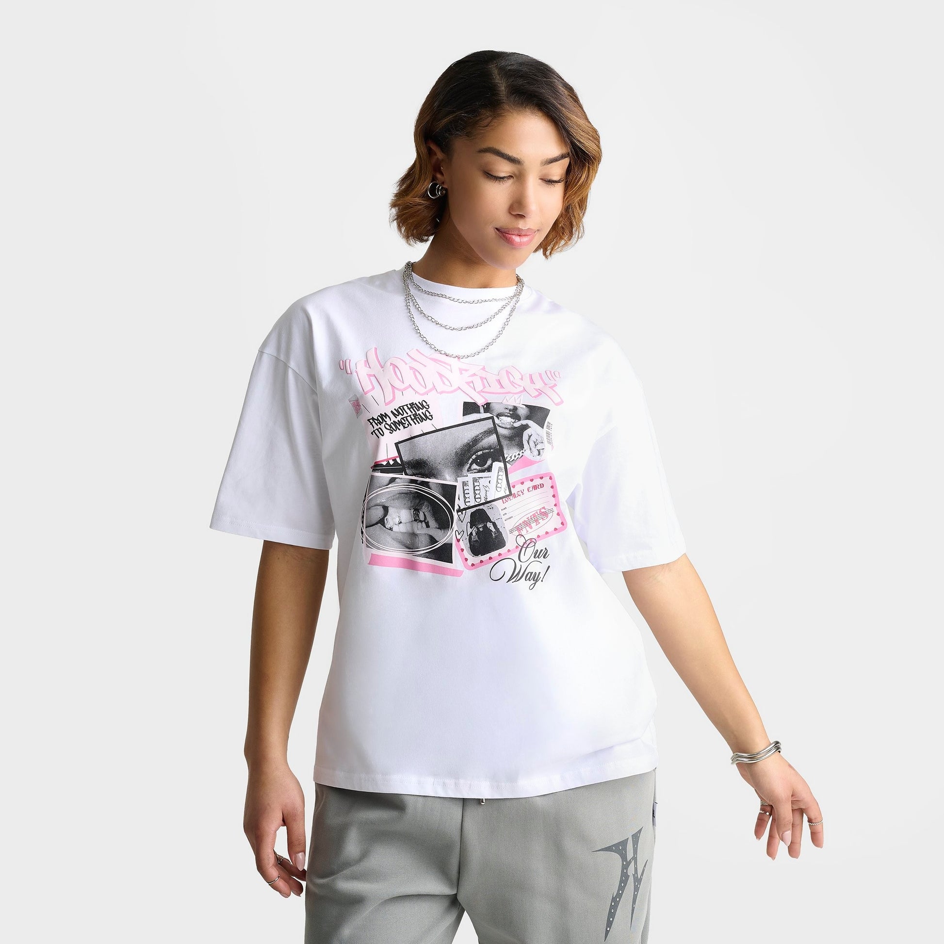Women's Hoodrich Fray Boyfriend T-Shirt - White