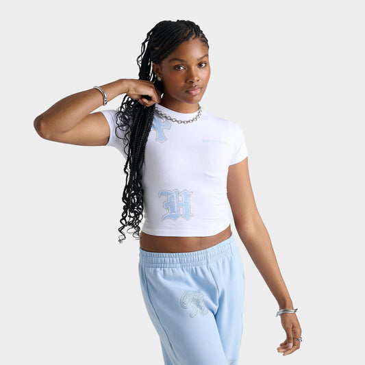 Women's Hoodrich Scarlet Fitted T-Shirt - White/Clear Sky